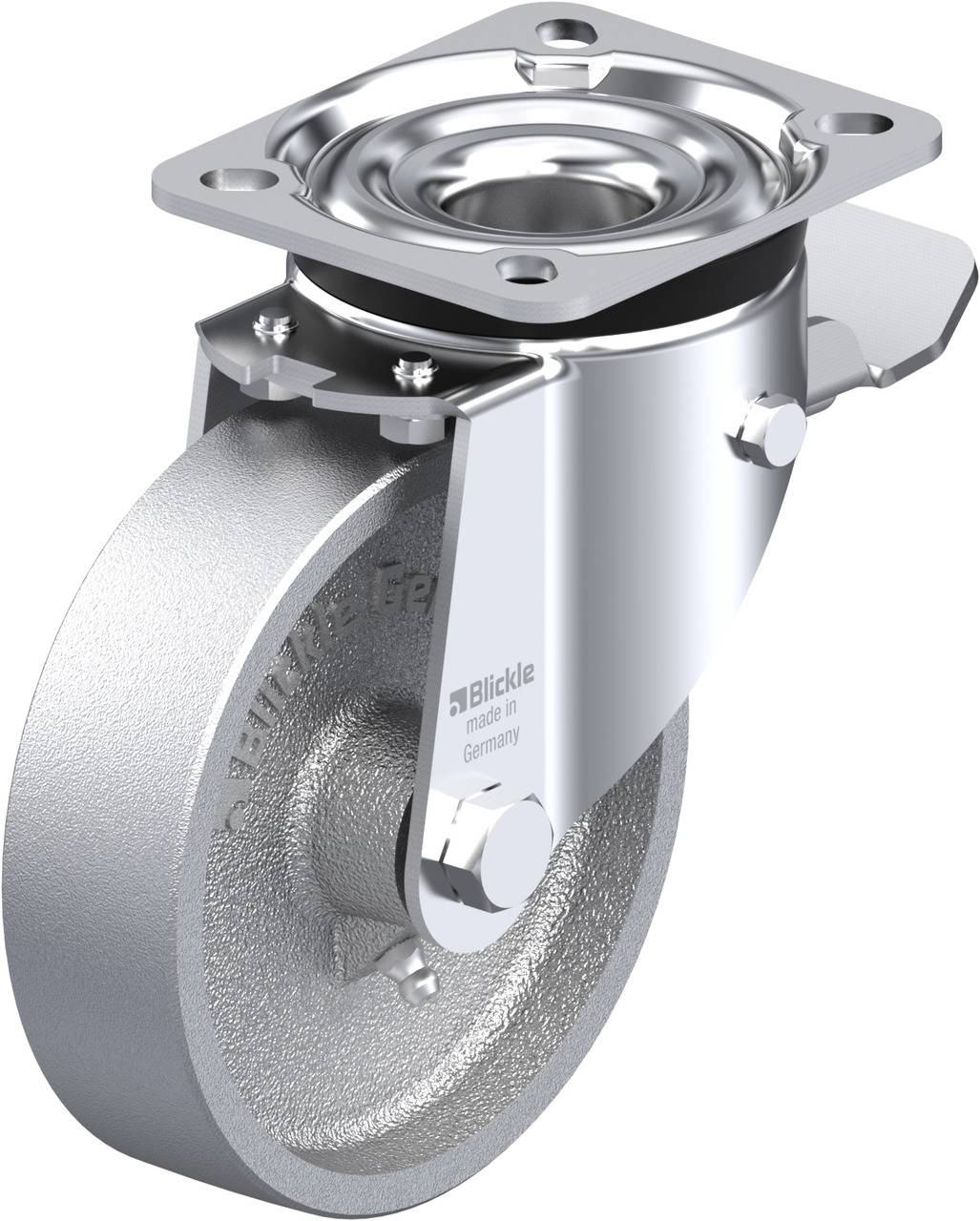 Blickle 322974 LK-G 125G-1-ST Kółko skrętne z hamulcem Średnica koła: 125 mm Maksymalne obciążenie: 350 kg 1 szt. - obrazek 1