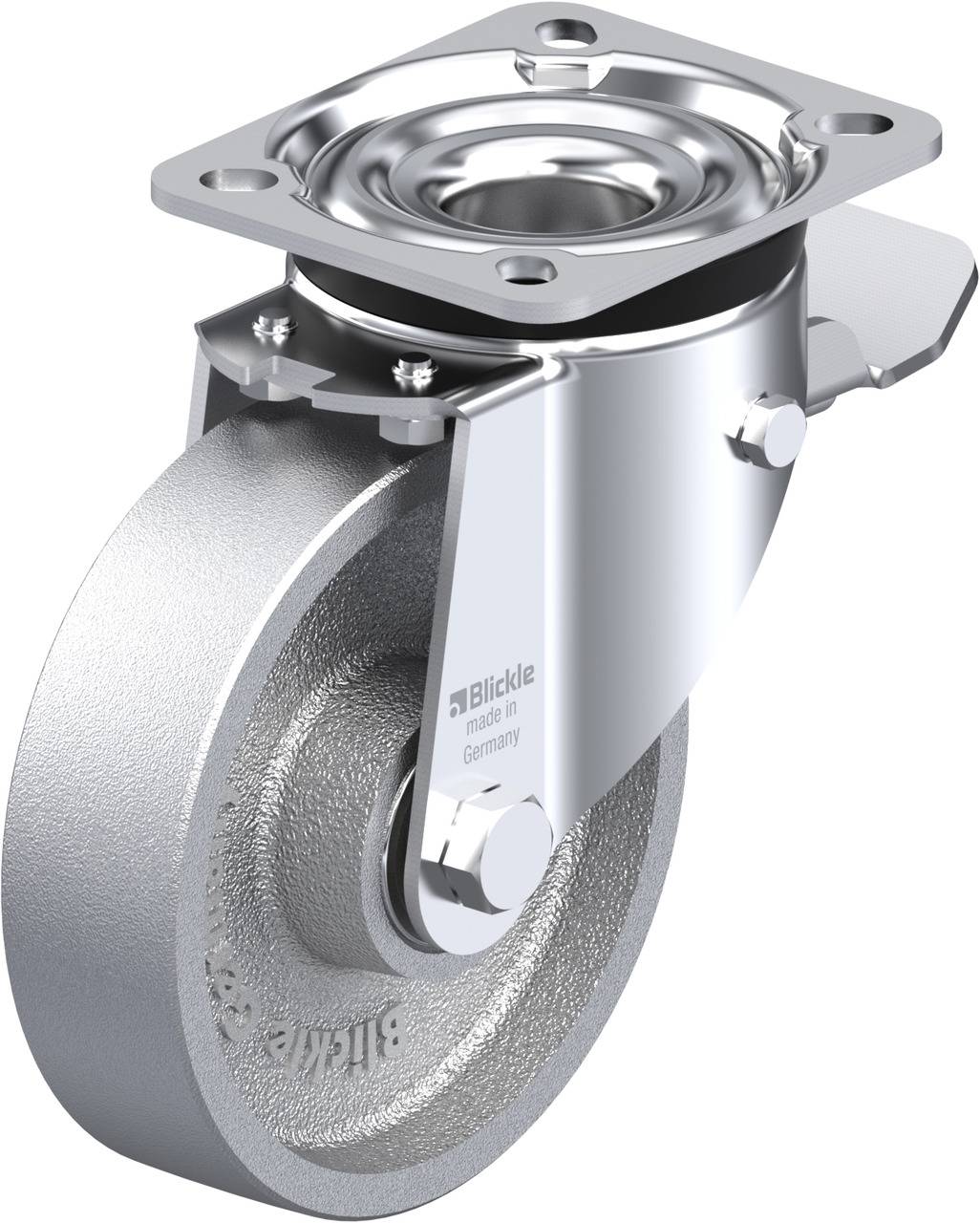 Blickle 853068 LK-G 125K-1-ST Kółko skrętne z hamulcem Średnica koła: 125 mm Maksymalne obciążenie: 350 kg 1 szt. - obrazek 1