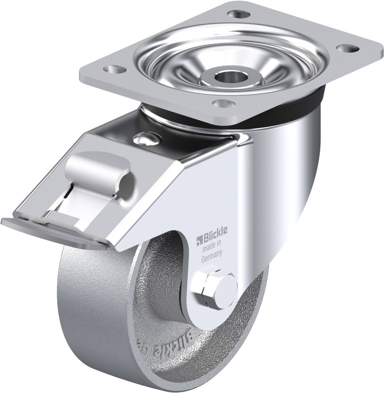 Blickle 611343 LK-G 127G-FI Kółko skrętne z hamulcem Średnica koła: 125 mm Maksymalne obciążenie: 600 kg 1 szt. - obrazek 1