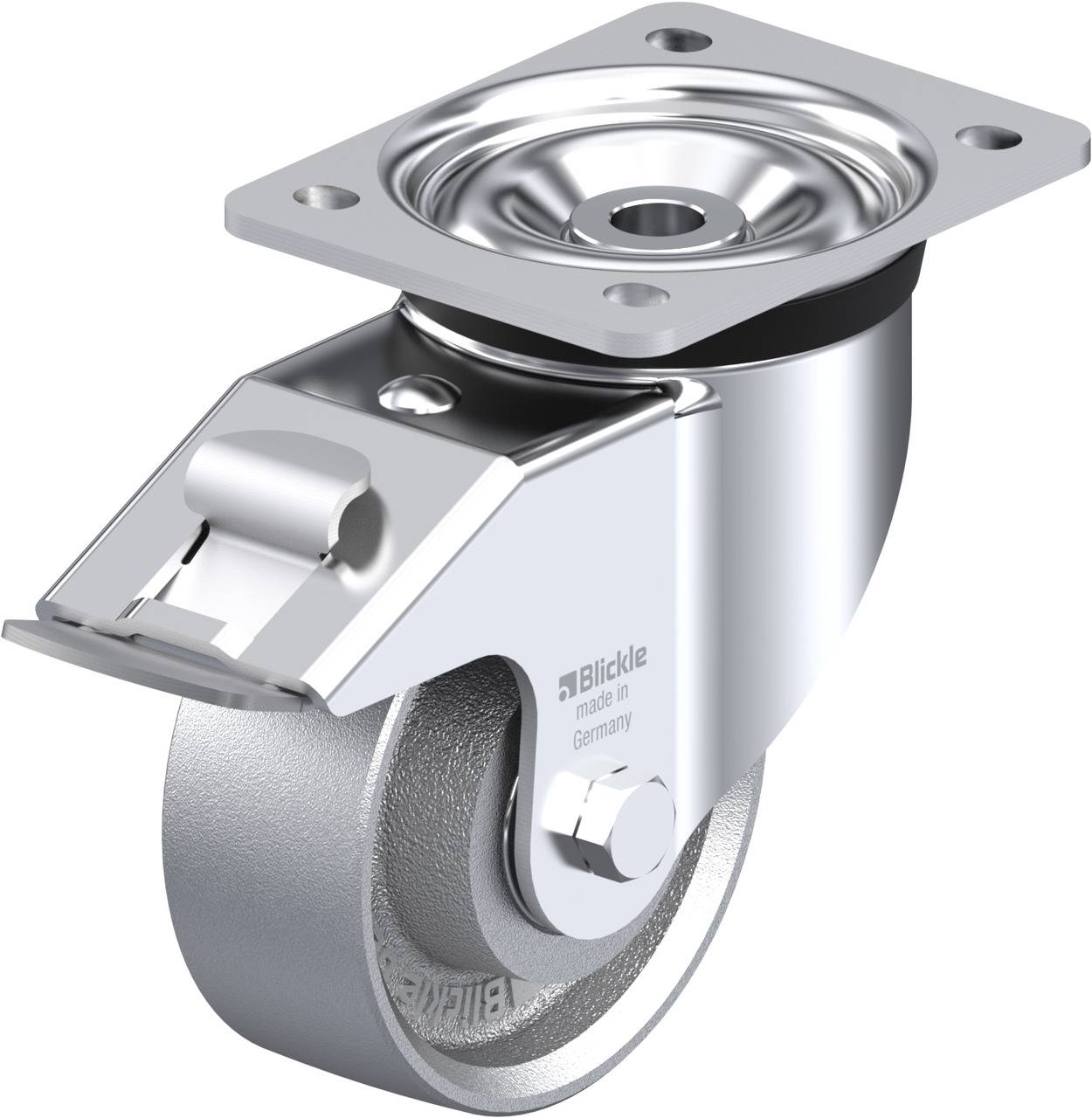 Blickle 650119 LK-G 127K-FI Kółko skrętne z hamulcem Średnica koła: 125 mm Maksymalne obciążenie: 600 kg 1 szt. - obrazek 1