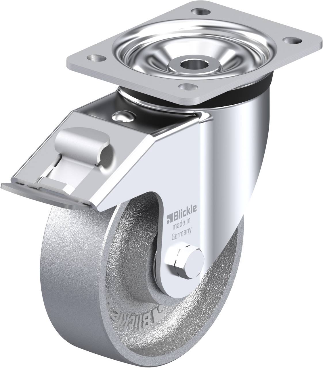 Blickle 626903 LK-G 150K-FI Kółko skrętne z hamulcem Średnica koła: 150 mm Maksymalne obciążenie: 600 kg 1 szt. - obrazek 1