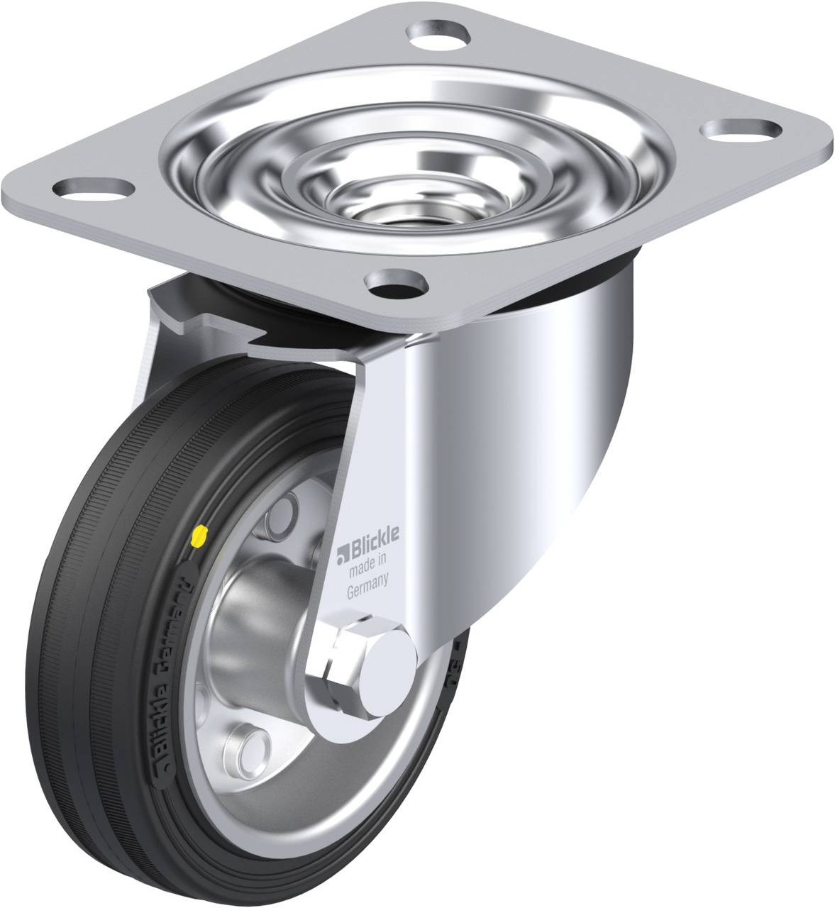 Blickle 611822 LE-VE 80R-EL Kółko skrętne Średnica koła: 80 mm Maksymalne obciążenie: 50 kg 1 szt. - obrazek 1