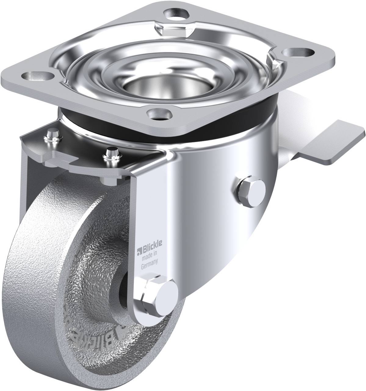 Blickle 275370 LK-G 80G-ST Kółko skrętne z hamulcem Średnica koła: 80 mm Maksymalne obciążenie: 250 kg 1 szt. - obrazek 1