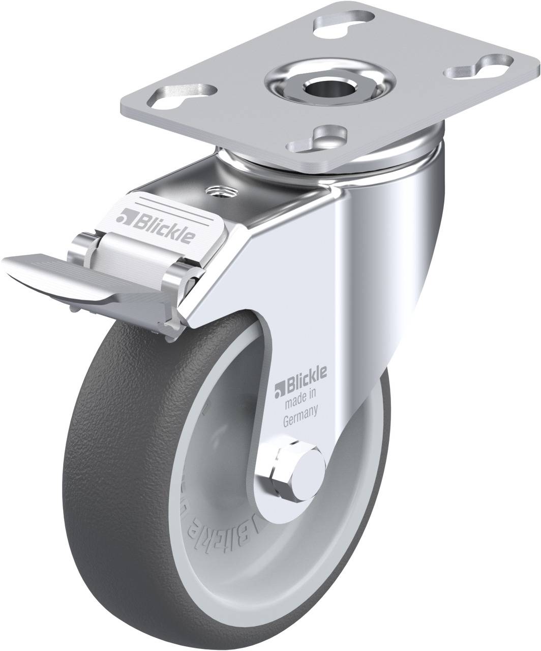 Blickle 846967 LKPA-PATH 101G-FI Kółko skrętne z hamulcem Średnica koła: 100 mm Maksymalne obciążenie: 120 kg 1 szt. - obrazek 1