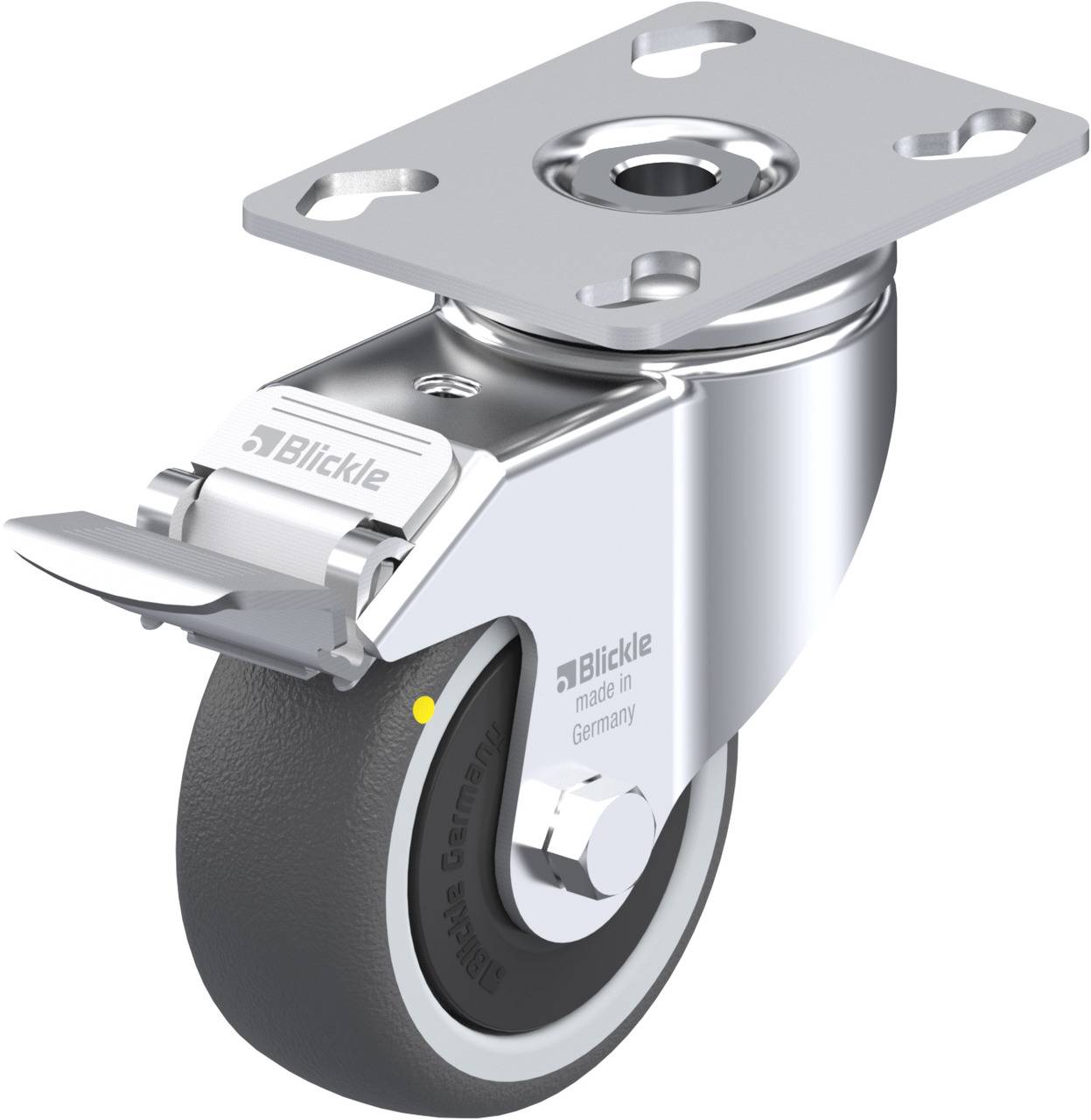 Blickle 848927 LKPA-PATH 80KF-FI-ELS Kółko skrętne z hamulcem Średnica koła: 80 mm Maksymalne obciążenie: 100 kg 1 szt. - obrazek 1