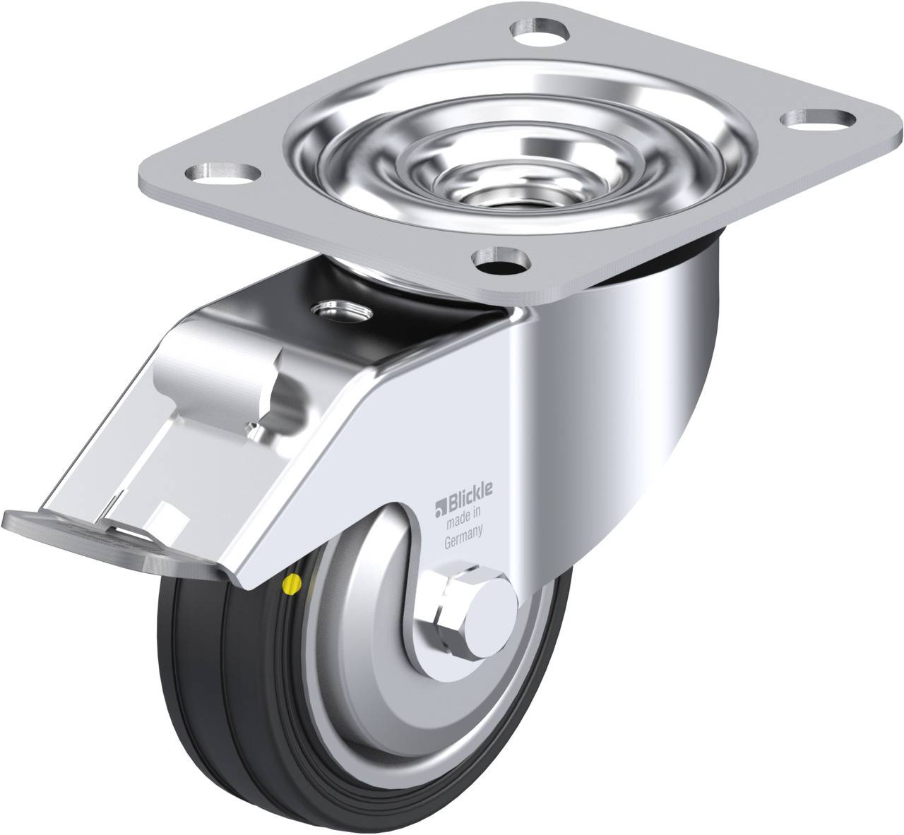 Blickle 680991 LE-VE 80R-FI-EL-FA Kółko skrętne z hamulcem Średnica koła: 80 mm Maksymalne obciążenie: 50 kg 1 szt. - obrazek 1