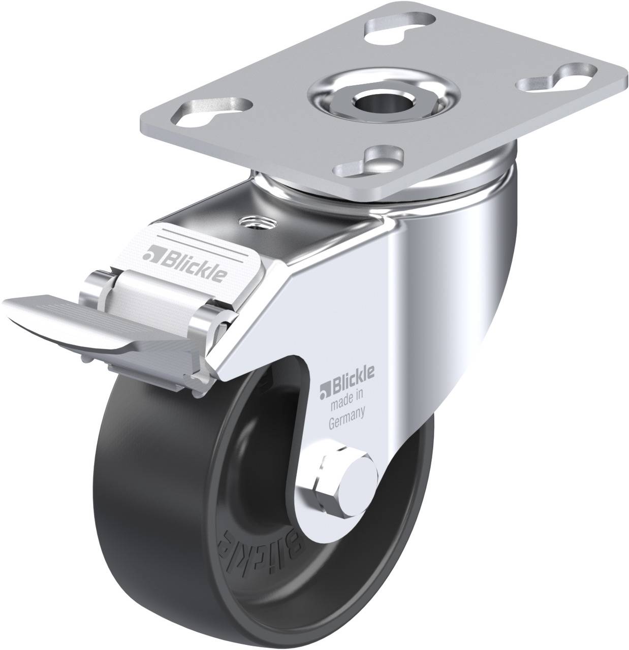 Blickle 577007 LKPA-POA 80G-FI Kółko skrętne z hamulcem Średnica koła: 80 mm Maksymalne obciążenie: 120 kg 1 szt. - obrazek 1