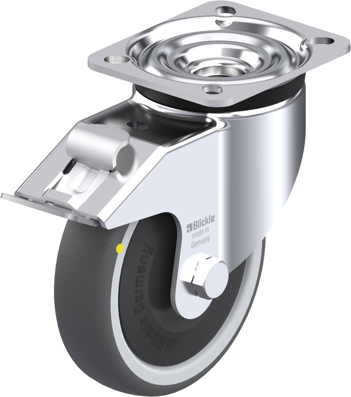 Blickle 852248 LK-PATH 125KF-1-FI-ELS Kółko skrętne z hamulcem Średnica koła: 125 mm Maksymalne obciążenie: 160 kg 1 szt - obrazek 1