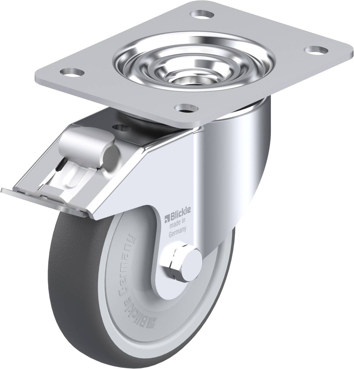 Blickle 760097 LK-PATH 125KF-3-FI Kółko skrętne z hamulcem Średnica koła: 125 mm Maksymalne obciążenie: 250 kg 1 szt. - obrazek 1
