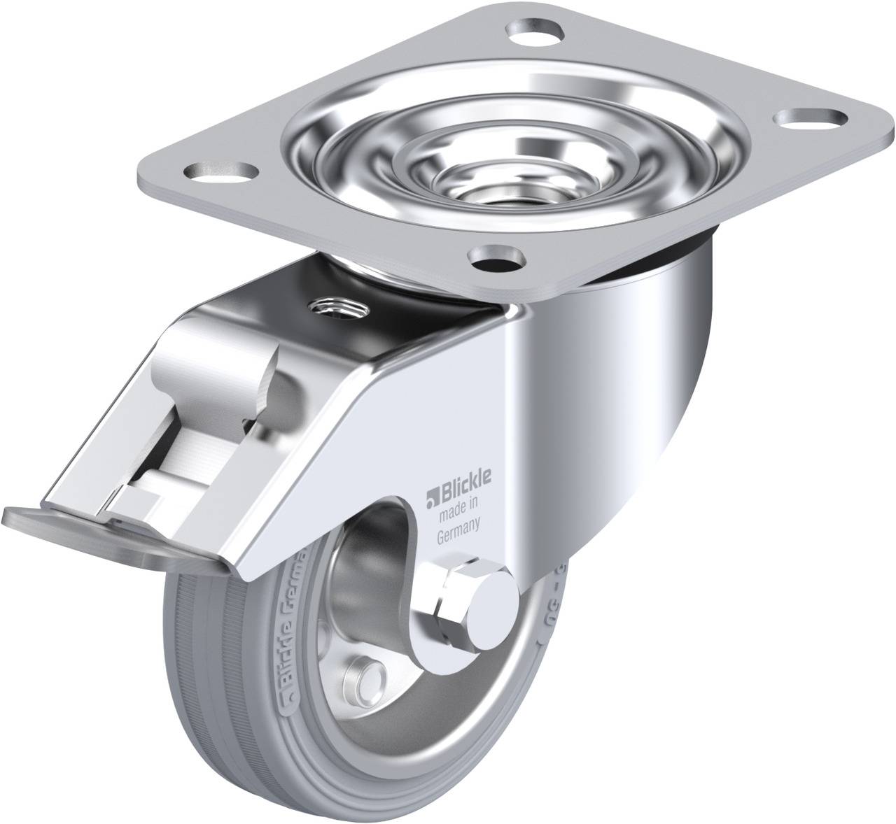 Blickle 616383 LE-VE 80R-FI-SG Kółko skrętne z hamulcem Średnica koła: 80 mm Maksymalne obciążenie: 50 kg 1 szt. - obrazek 1