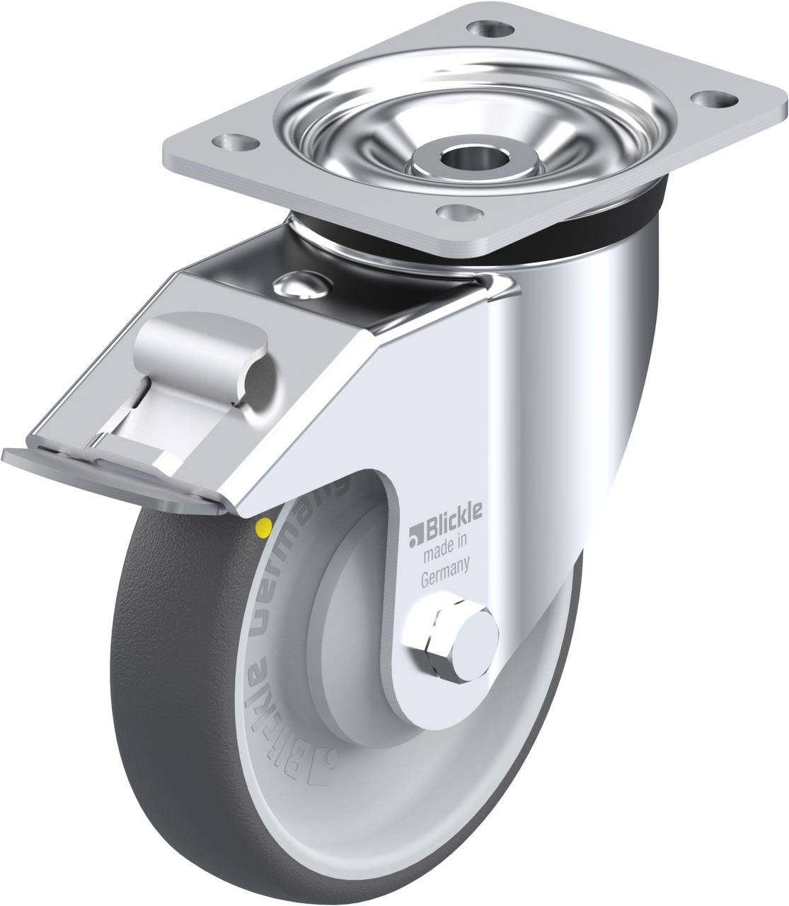 Blickle 852266 LK-PATH 160KA-FI-ELS Kółko skrętne z hamulcem Średnica koła: 160 mm Maksymalne obciążenie: 260 kg 1 szt. - obrazek 1