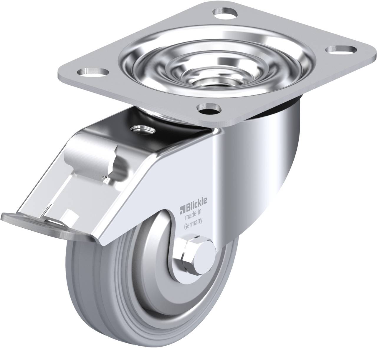 Blickle 739353 LE-VE 80R-FI-SG-FA Kółko skrętne z hamulcem Średnica koła: 80 mm Maksymalne obciążenie: 50 kg 1 szt. - obrazek 1