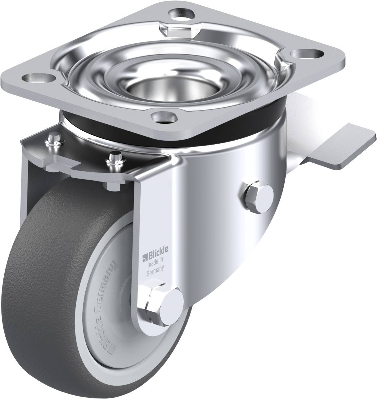 Blickle 852231 LK-PATH 80KF-ST Kółko skrętne z hamulcem Średnica koła: 80 mm Maksymalne obciążenie: 150 kg 1 szt. - obrazek 1