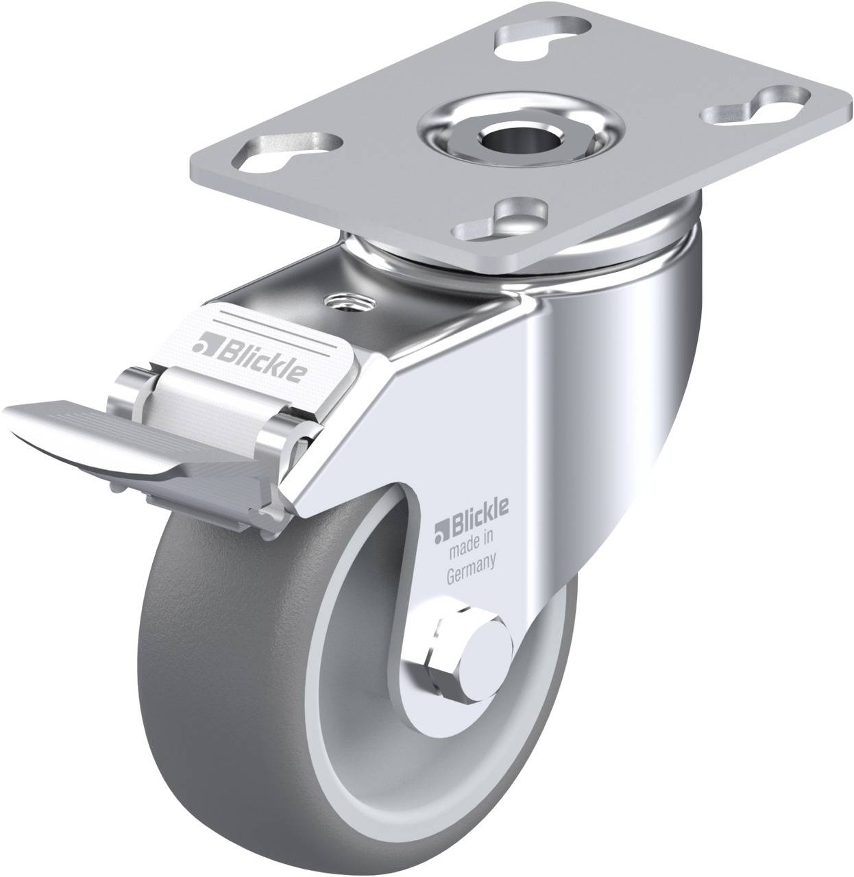 Blickle 575381 LKPA-TPA 80G-FI Kółko skrętne z hamulcem Średnica koła: 80 mm Maksymalne obciążenie: 100 kg 1 szt. - obrazek 1