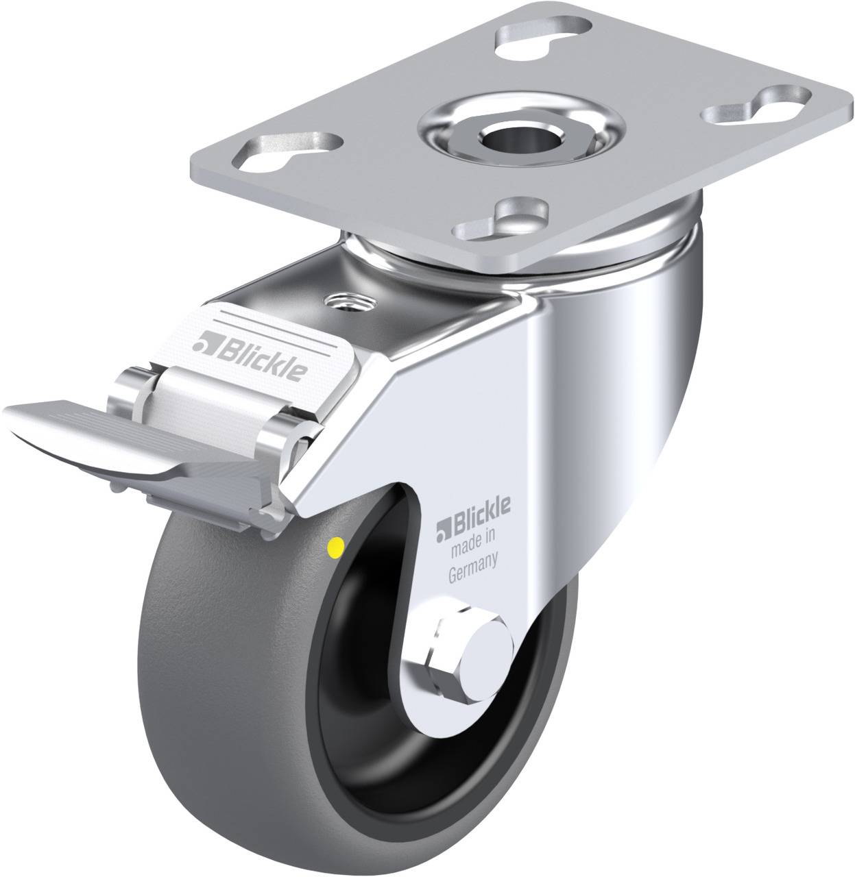 Blickle 641035 LKPA-TPA 80G-FI-ELS Kółko skrętne z hamulcem Średnica koła: 80 mm Maksymalne obciążenie: 65 kg 1 szt. - obrazek 1
