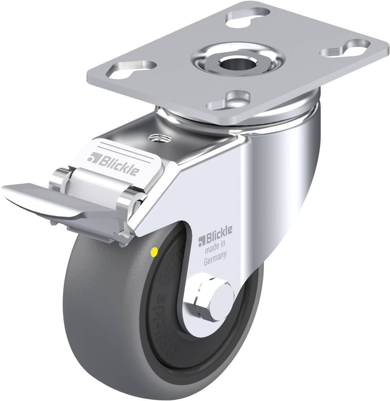 Blickle 668145 LKPA-TPA 80KF-FI-ELS Kółko skrętne z hamulcem Średnica koła: 80 mm Maksymalne obciążenie: 65 kg 1 szt. - obrazek 1