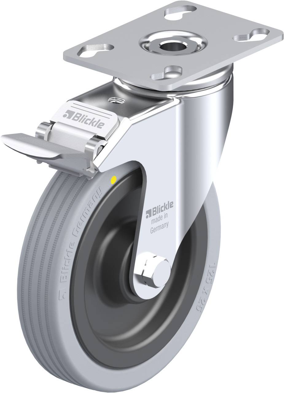 Blickle 303347 LKPA-VPA 125K-FI-EL Kółko skrętne z hamulcem Średnica koła: 125 mm Maksymalne obciążenie: 75 kg 1 szt. - obrazek 1