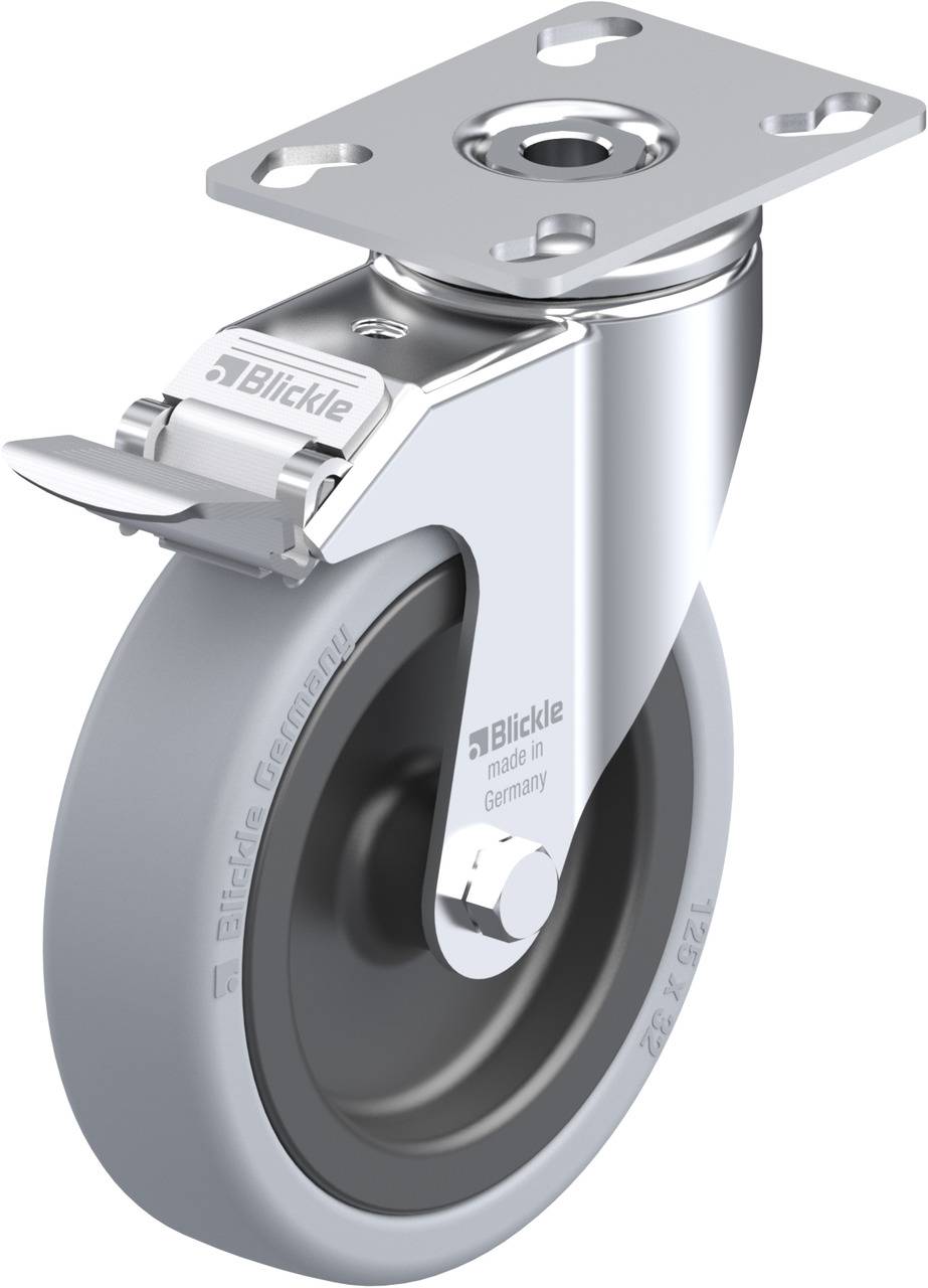 Blickle 225631 LKPA-VPA 126G-FI Kółko skrętne z hamulcem Średnica koła: 125 mm Maksymalne obciążenie: 120 kg 1 szt. - obrazek 1