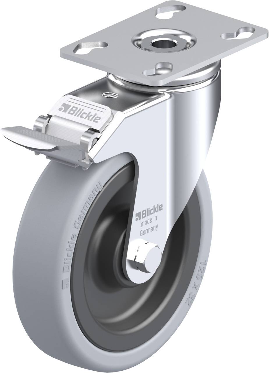 Blickle 226951 LKPA-VPA 126K-FI Kółko skrętne z hamulcem Średnica koła: 125 mm Maksymalne obciążenie: 120 kg 1 szt. - obrazek 1