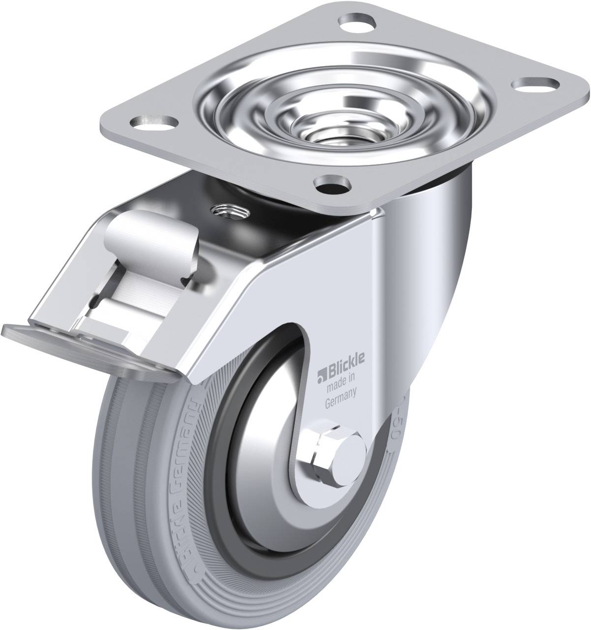 Blickle 489435 LE-VPP 100G-FI-SG-FA Kółko skrętne z hamulcem Średnica koła: 100 mm Maksymalne obciążenie: 70 kg 1 szt. - obrazek 1