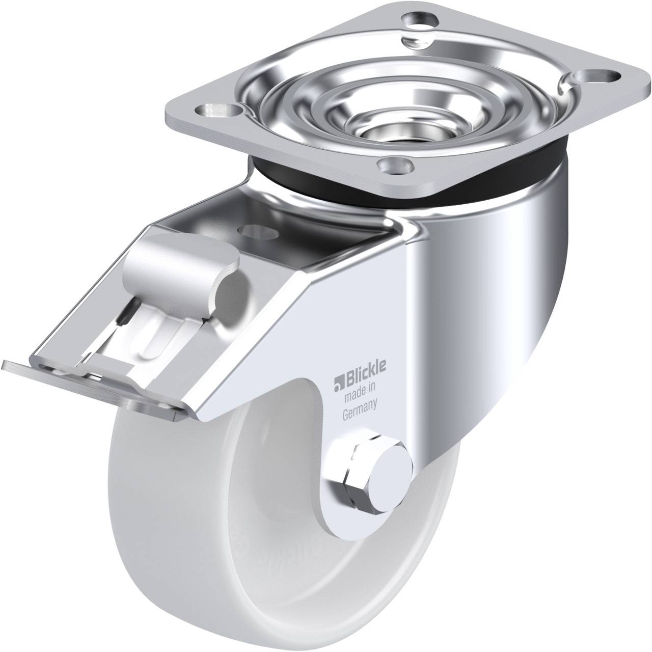 Blickle 610642 LK-PO 100G-1-FI Kółko skrętne z hamulcem Średnica koła: 100 mm Maksymalne obciążenie: 280 kg 1 szt. - obrazek 1