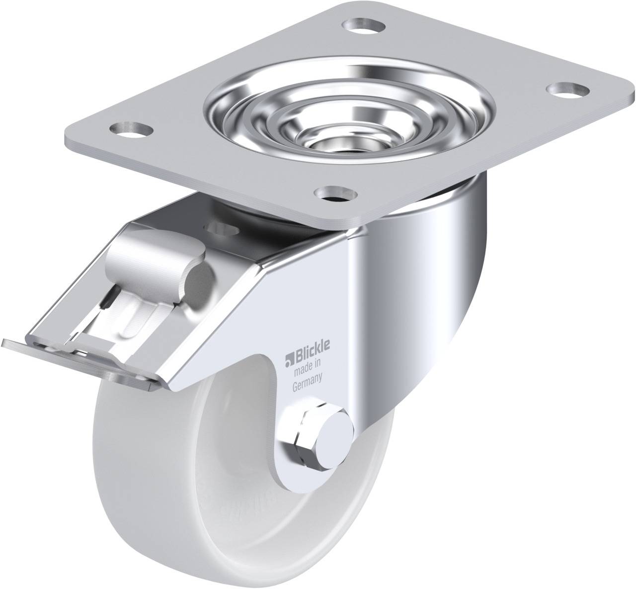 Blickle 490334 LK-PO 100G-3-FI Kółko skrętne z hamulcem Średnica koła: 100 mm Maksymalne obciążenie: 280 kg 1 szt. - obrazek 1