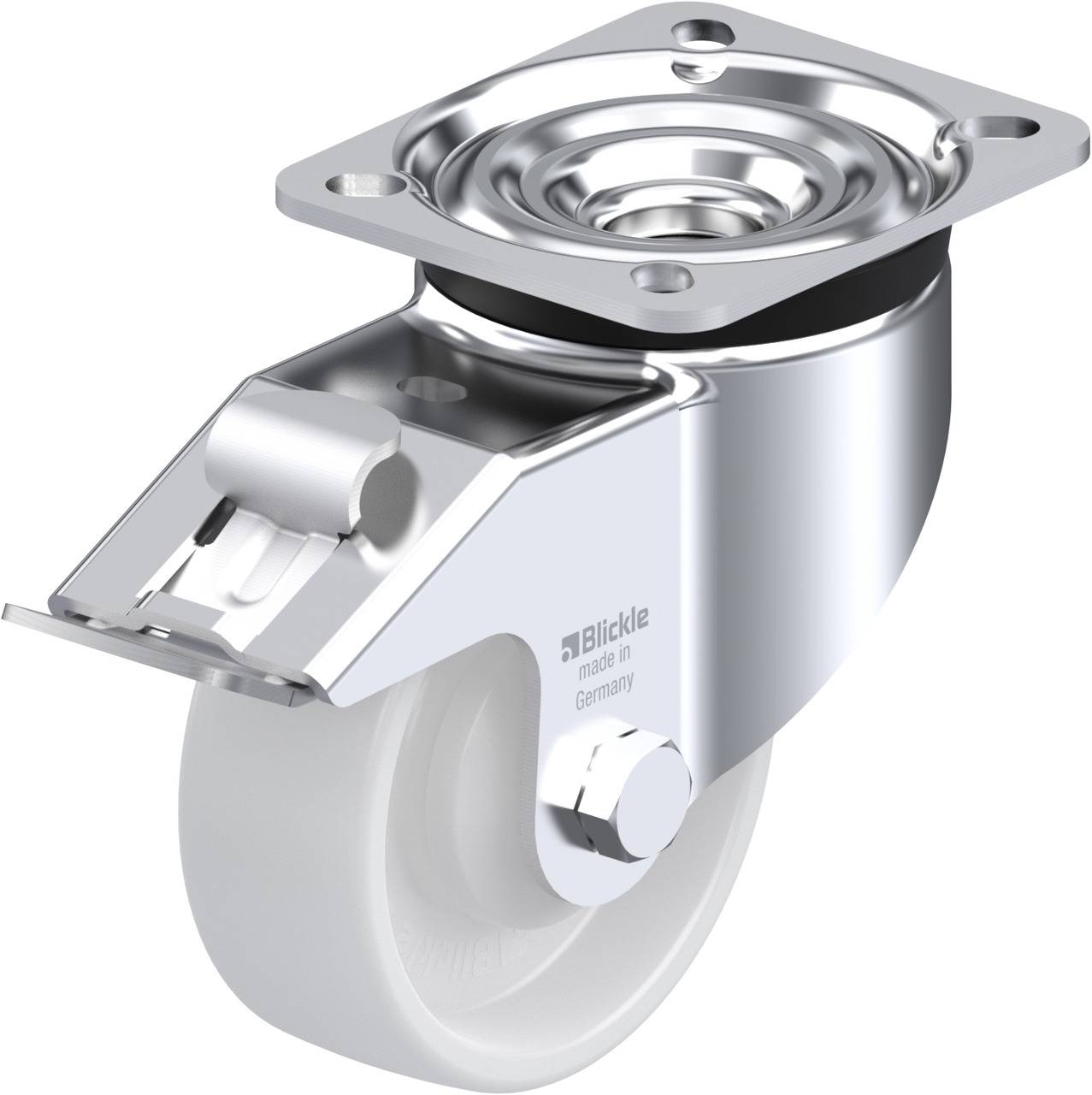 Blickle 604165 LK-PO 100KA-1-FI Kółko skrętne z hamulcem Średnica koła: 100 mm Maksymalne obciążenie: 280 kg 1 szt. - obrazek 1