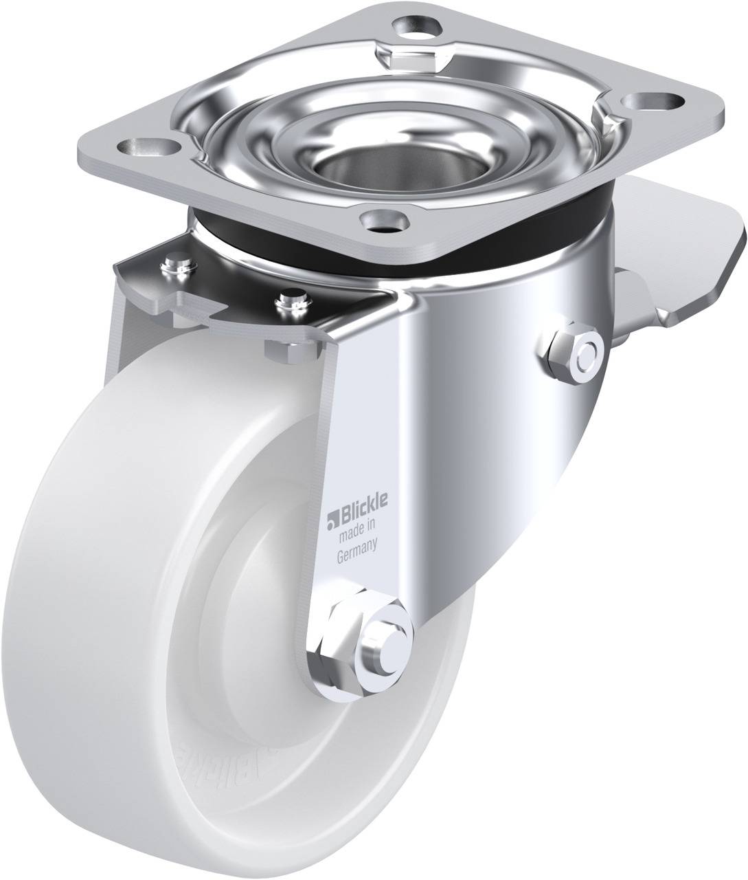 Blickle 648402 LK-PO 100KA-1-ST Kółko skrętne z hamulcem Średnica koła: 100 mm Maksymalne obciążenie: 280 kg 1 szt. - obrazek 1