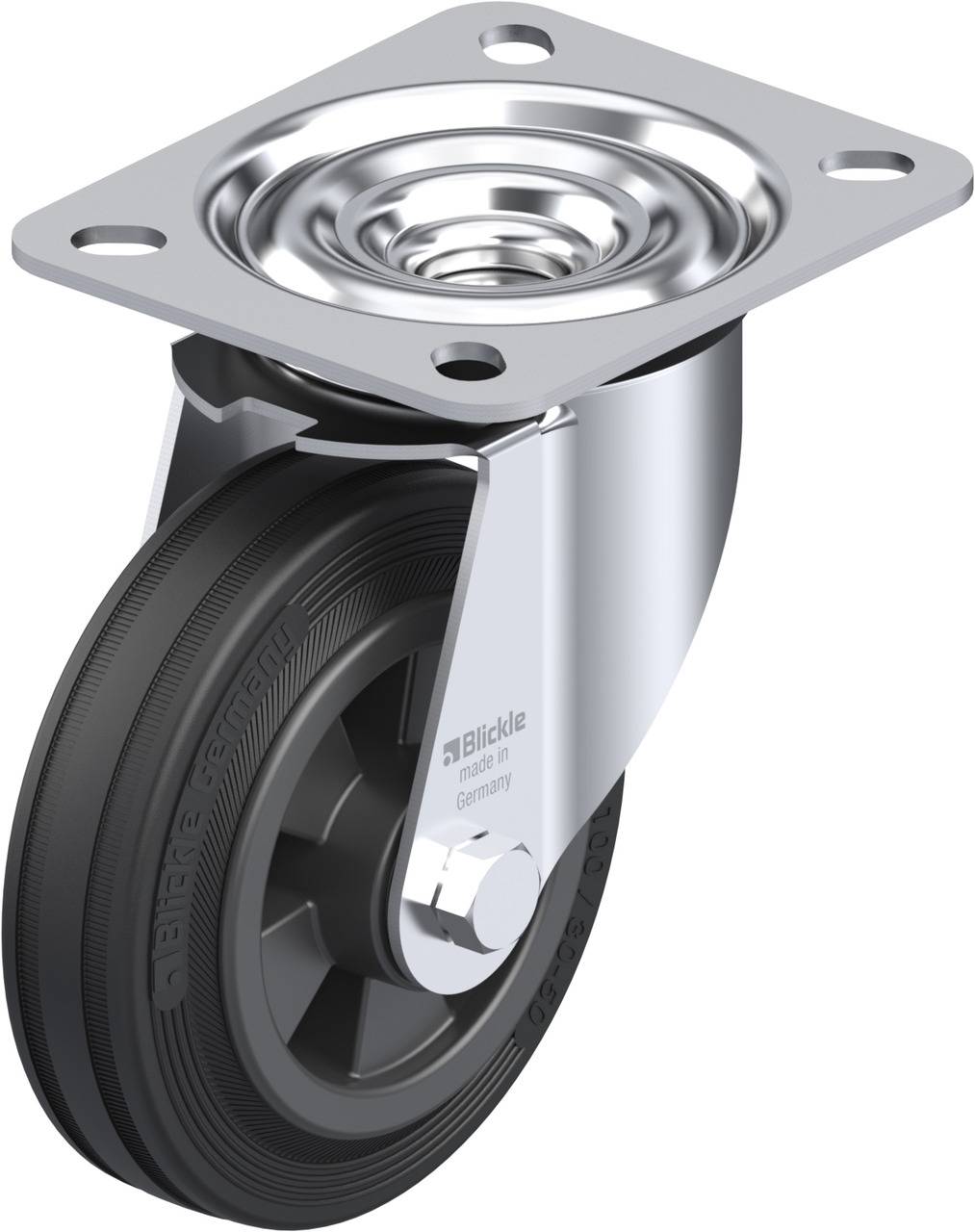 Blickle 289165 LE-VPP 100R Kółko skrętne Średnica koła: 100 mm Maksymalne obciążenie: 70 kg 1 szt. - obrazek 1
