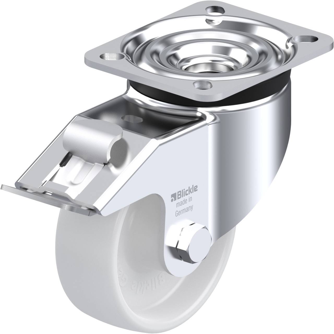 Blickle 609834 LK-PO 100R-1-FI Kółko skrętne z hamulcem Średnica koła: 100 mm Maksymalne obciążenie: 280 kg 1 szt. - obrazek 1