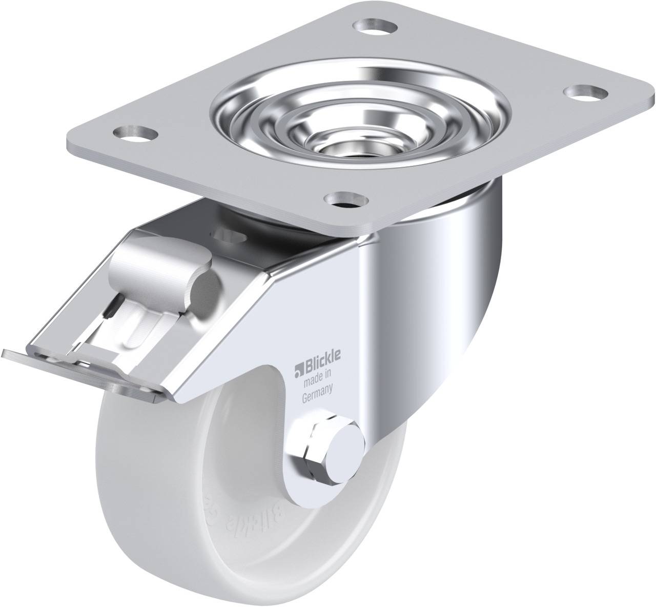 Blickle 543173 LK-PO 100R-3-FI Kółko skrętne z hamulcem Średnica koła: 100 mm Maksymalne obciążenie: 280 kg 1 szt. - obrazek 1