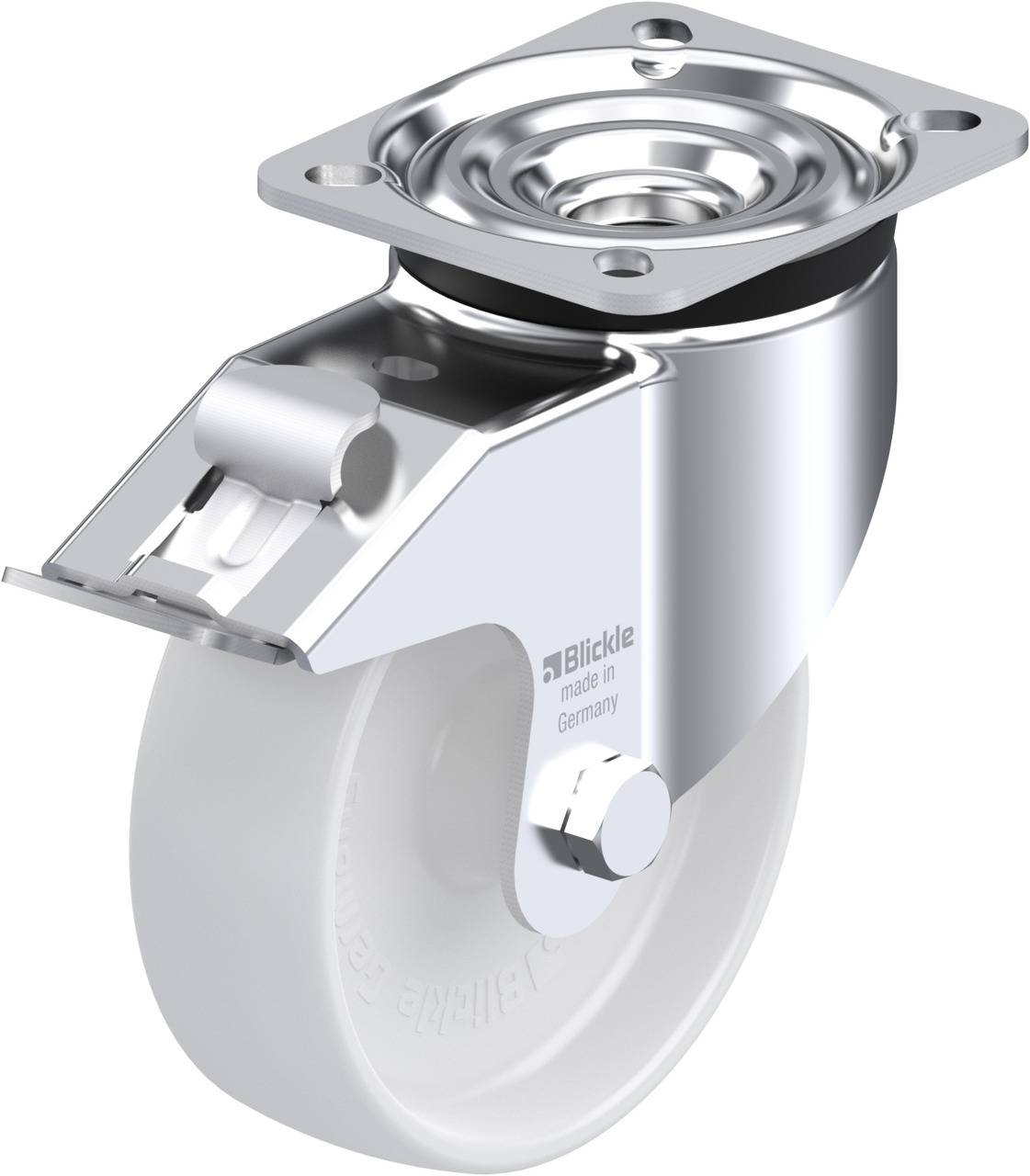 Blickle 602730 LK-PO 125G-1-FI Kółko skrętne z hamulcem Średnica koła: 125 mm Maksymalne obciążenie: 300 kg 1 szt. - obrazek 1