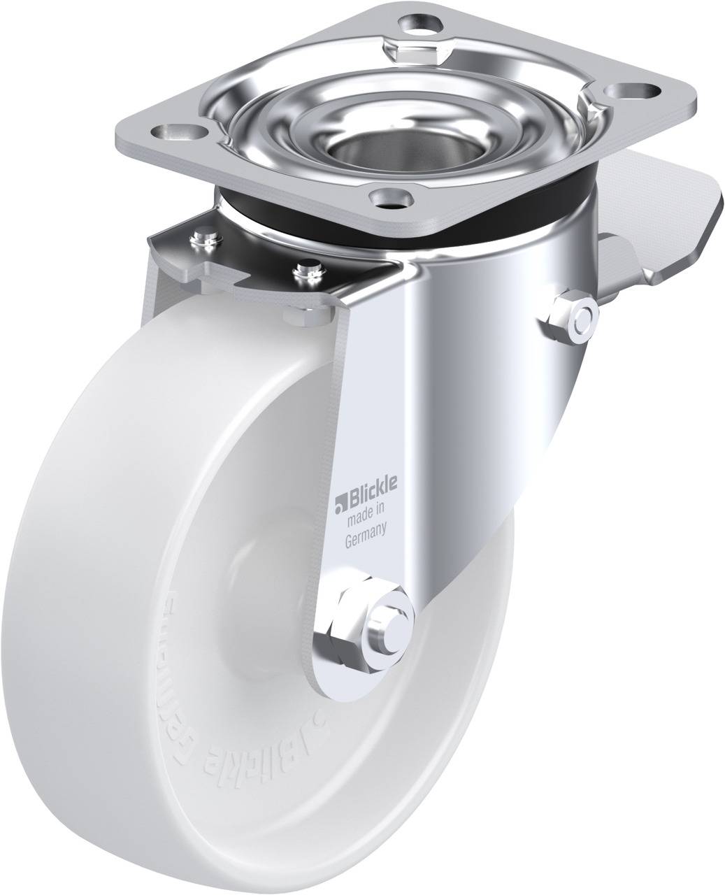 Blickle 272955 LK-PO 125G-1-ST Kółko skrętne z hamulcem Średnica koła: 125 mm Maksymalne obciążenie: 300 kg 1 szt. - obrazek 1