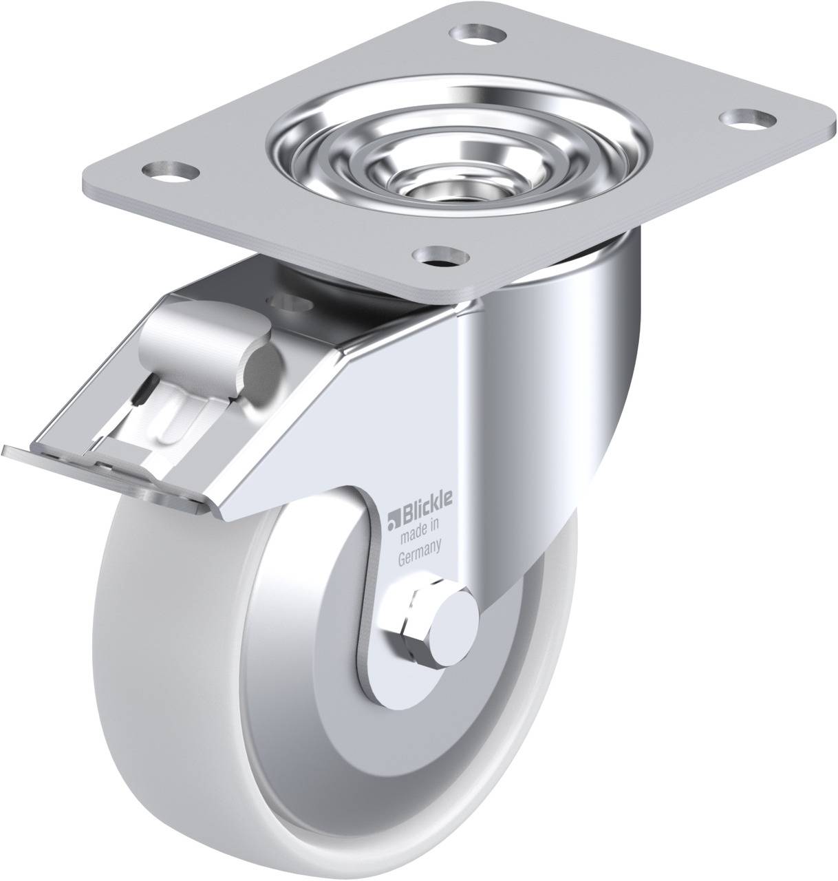 Blickle 748768 LK-PO 125G-3-FI-FA Kółko skrętne z hamulcem Średnica koła: 125 mm Maksymalne obciążenie: 300 kg 1 szt. - obrazek 1