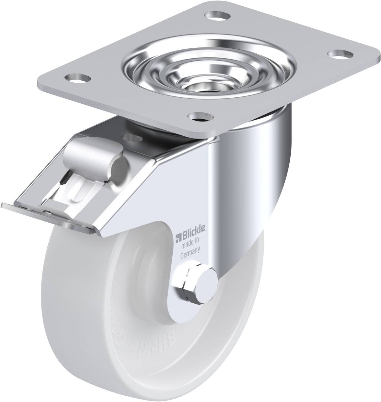 Blickle 626382 LK-PO 125KA-3-FI Kółko skrętne z hamulcem Średnica koła: 125 mm Maksymalne obciążenie: 300 kg 1 szt. - obrazek 1