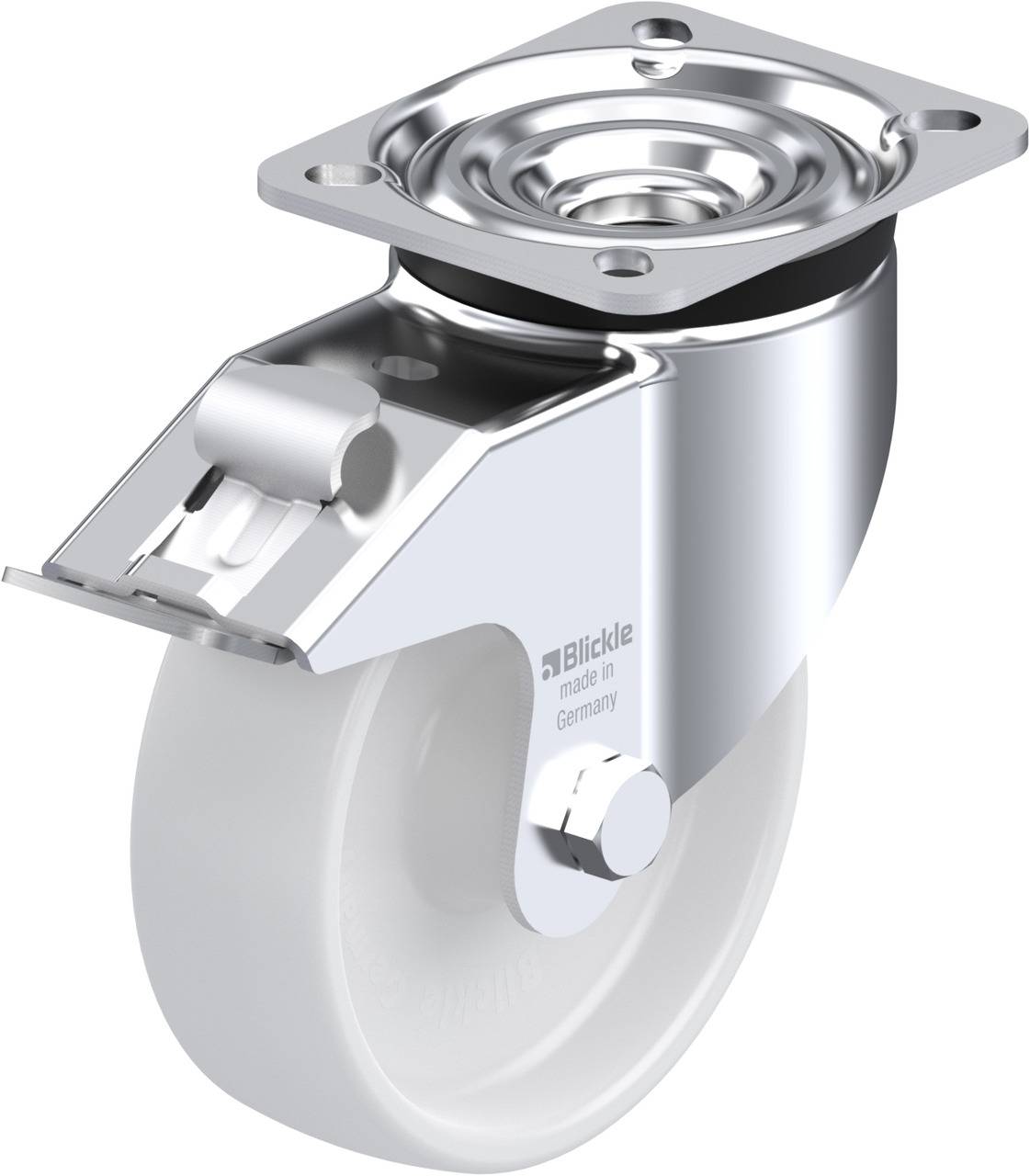 Blickle 610295 LK-PO 125R-1-FI Kółko skrętne z hamulcem Średnica koła: 125 mm Maksymalne obciążenie: 300 kg 1 szt. - obrazek 1