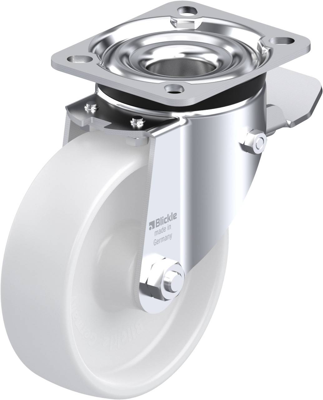 Blickle 288837 LK-PO 125R-1-ST Kółko skrętne z hamulcem Średnica koła: 125 mm Maksymalne obciążenie: 300 kg 1 szt. - obrazek 1