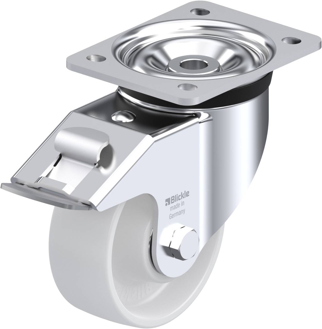 Blickle 755790 LK-PO 127K-FI Kółko skrętne z hamulcem Średnica koła: 125 mm Maksymalne obciążenie: 400 kg 1 szt. - obrazek 1