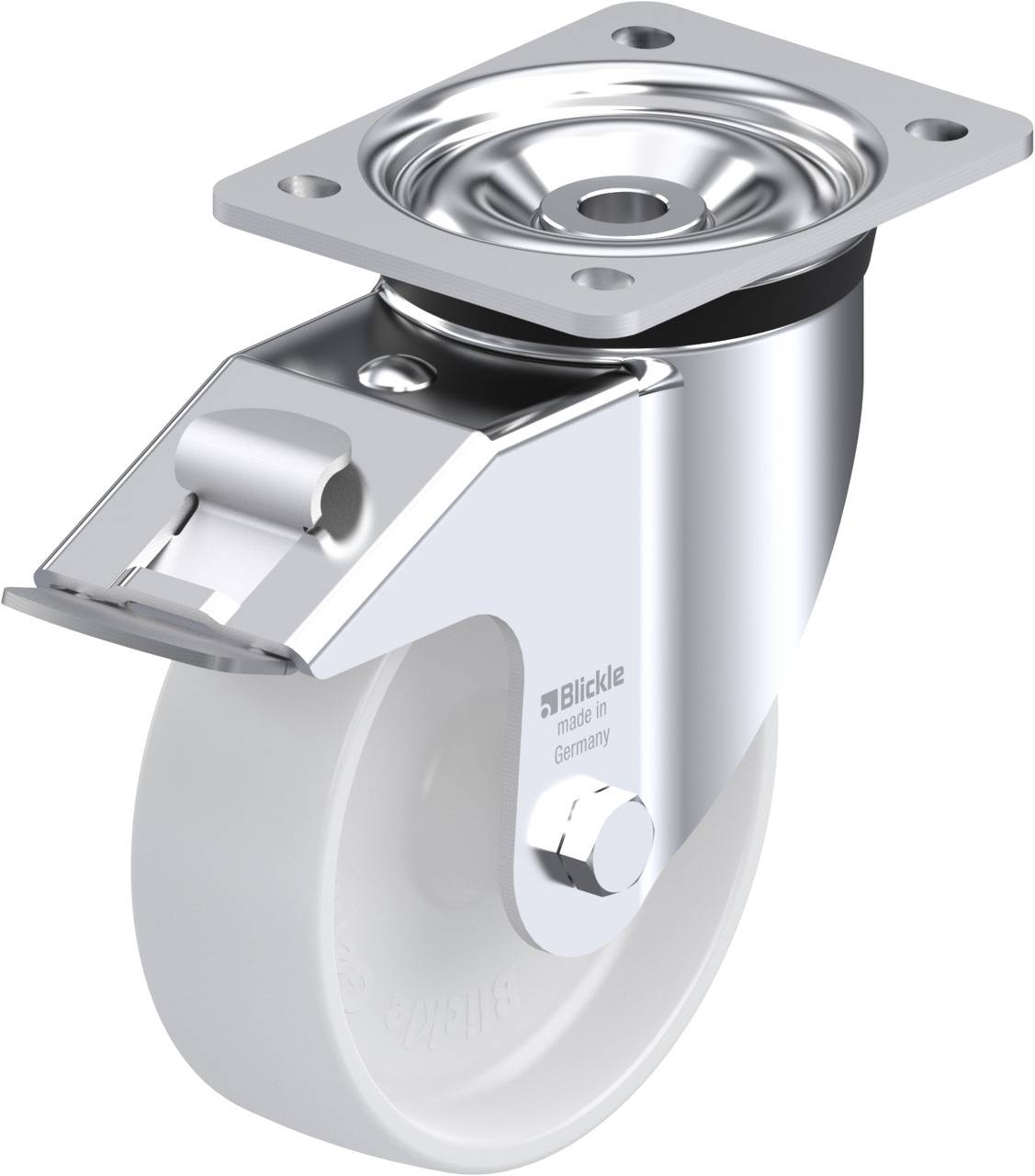 Blickle 609669 LK-PO 150G-FI Kółko skrętne z hamulcem Średnica koła: 150 mm Maksymalne obciążenie: 400 kg 1 szt. - obrazek 1