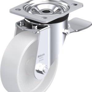 Blickle 11502 LK-PO 150G-ST Kółko skrętne z hamulcem Średnica koła: 150 mm Maksymalne obciążenie: 400 kg 1 szt. Blickle 11502 LK-PO 150G-ST Kółko skrętne z hamulcem Średnica koła: 150 mm Maksymalne obciążenie: 400 kg 1 szt.