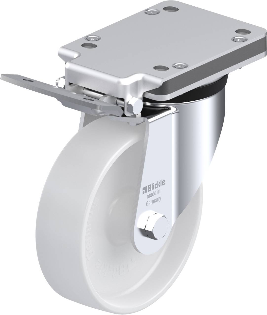 Blickle 646620 LK-PO 160G-IS Kółko skrętne z hamulcem Średnica koła: 160 mm Maksymalne obciążenie: 450 kg 1 szt. - obrazek 1