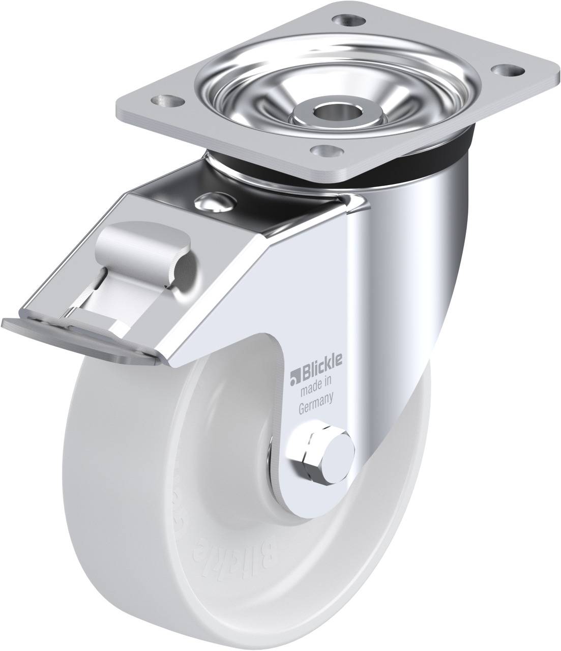Blickle 644161 LK-PO 160K-FI Kółko skrętne z hamulcem Średnica koła: 160 mm Maksymalne obciążenie: 450 kg 1 szt. - obrazek 1