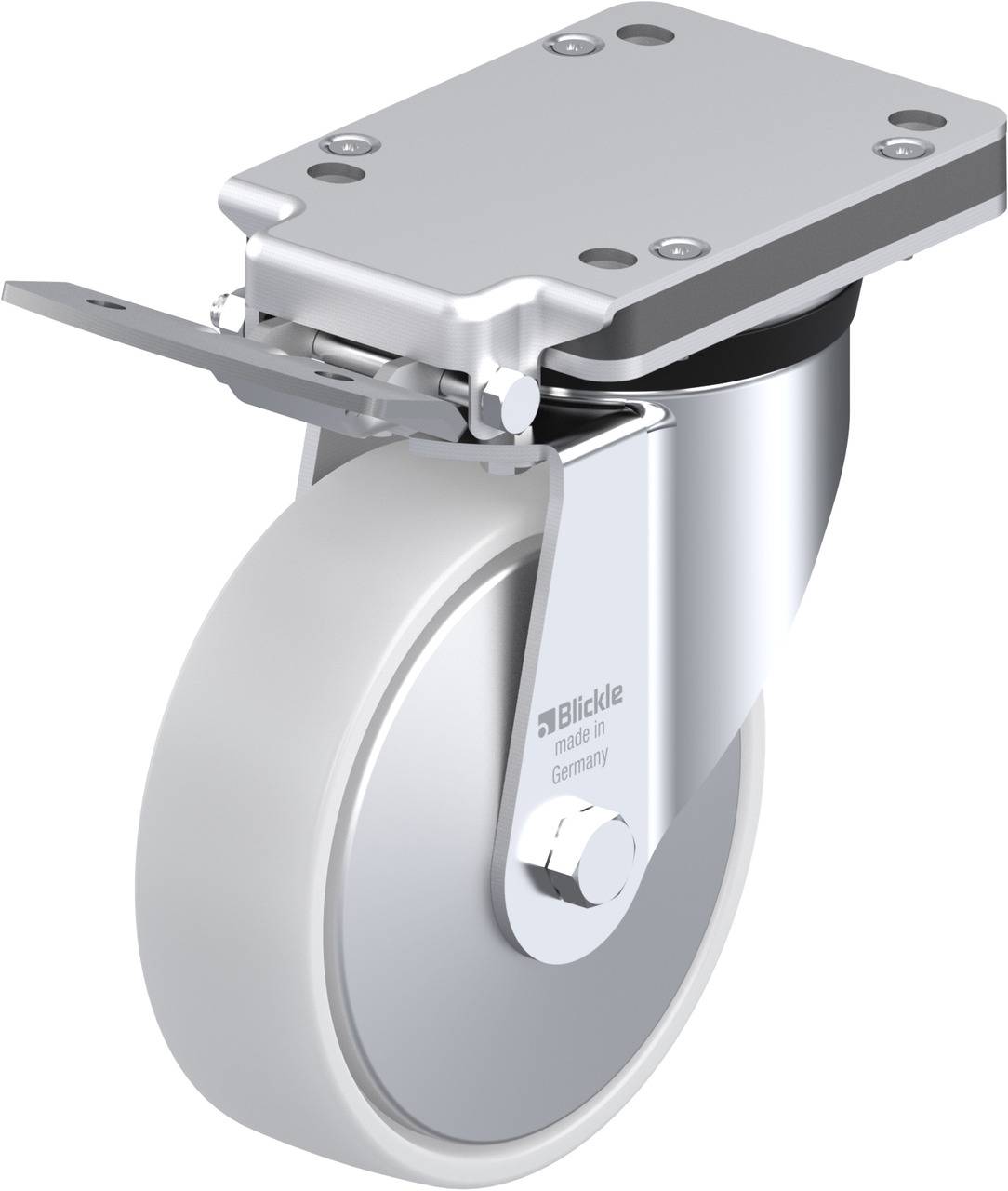 Blickle 750269 LK-PO 160K-IS-FA Kółko skrętne z hamulcem Średnica koła: 160 mm Maksymalne obciążenie: 450 kg 1 szt. - obrazek 1