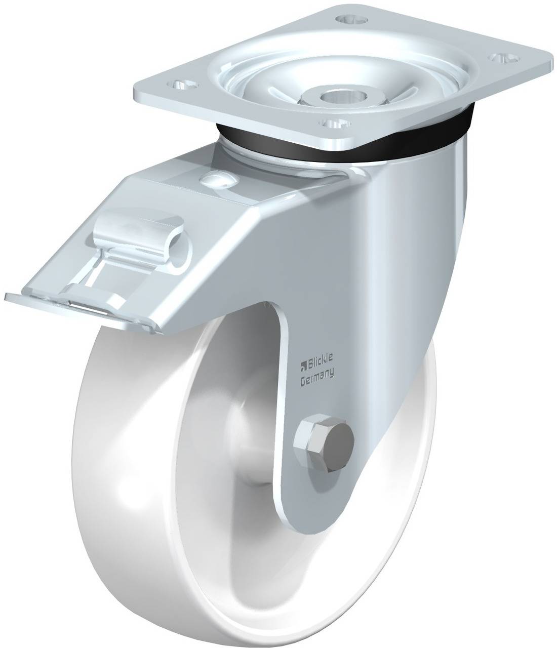 Blickle 622282 LK-PO 175G-FI Kółko skrętne z hamulcem Średnica koła: 175 mm Maksymalne obciążenie: 500 kg 1 szt. - obrazek 1