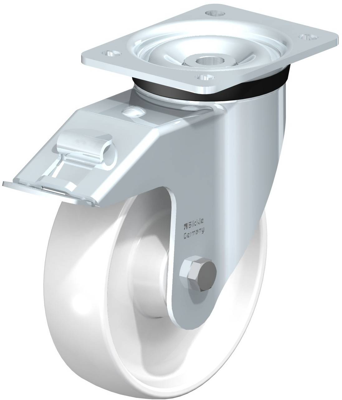 Blickle 622365 LK-PO 175K-FI Kółko skrętne z hamulcem Średnica koła: 175 mm Maksymalne obciążenie: 500 kg 1 szt. - obrazek 1