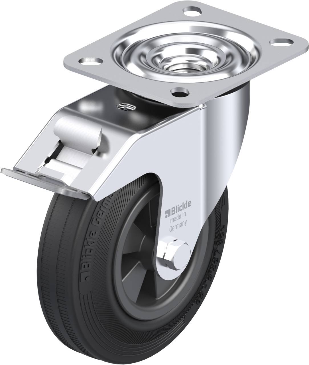 Blickle 287474 LE-VPP 125G-FI Kółko skrętne z hamulcem Średnica koła: 125 mm Maksymalne obciążenie: 100 kg 1 szt. - obrazek 1