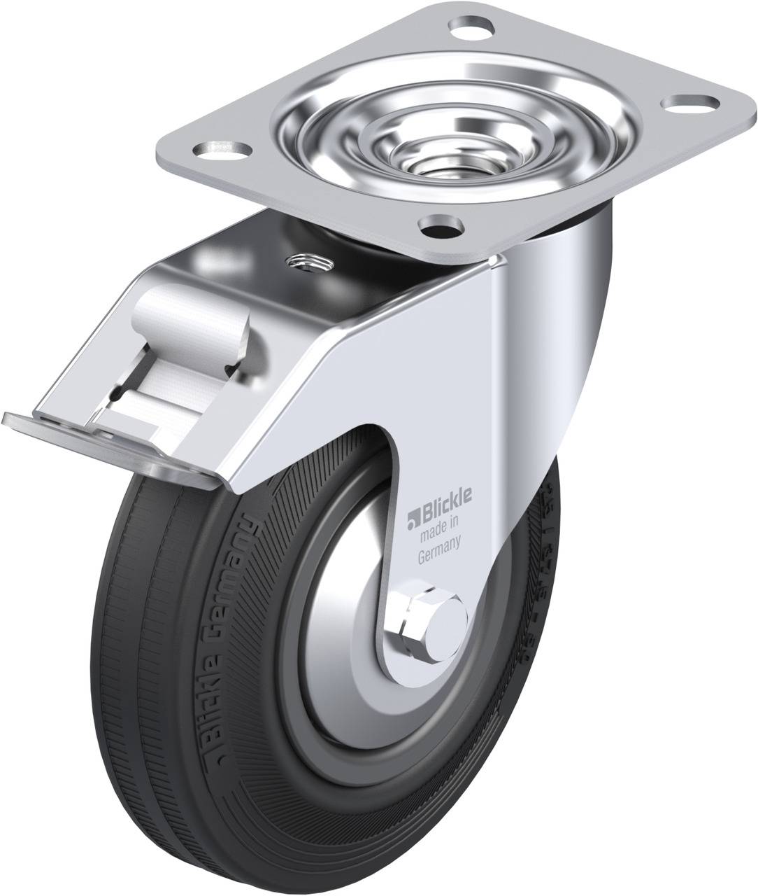Blickle 452128 LE-VPP 125G-FI-FA Kółko skrętne z hamulcem Średnica koła: 125 mm Maksymalne obciążenie: 100 kg 1 szt. - obrazek 1