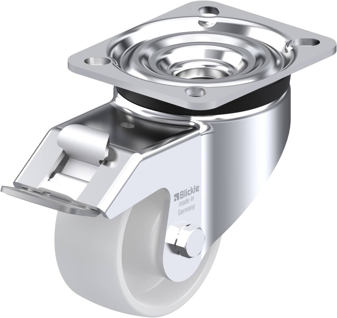 Blickle 754822 LK-PO 82R-FI Kółko skrętne z hamulcem Średnica koła: 80 mm Maksymalne obciążenie: 230 kg 1 szt. - obrazek 1