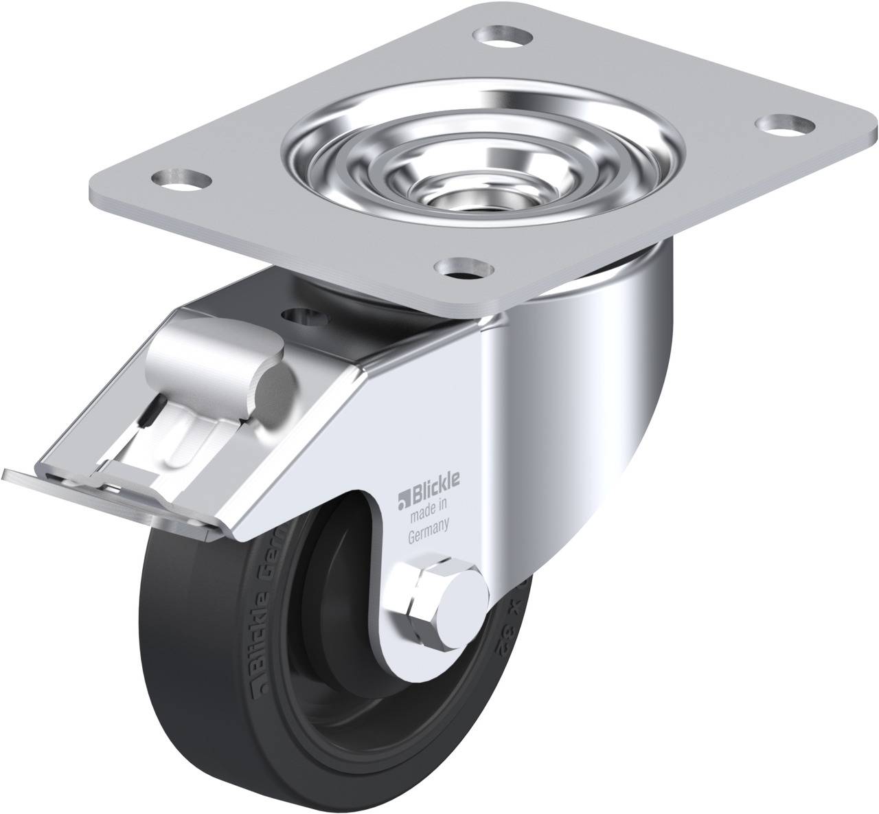 Blickle 622266 LK-POEV 100KA-3-FI Kółko skrętne z hamulcem Średnica koła: 100 mm Maksymalne obciążenie: 200 kg 1 szt. - obrazek 1