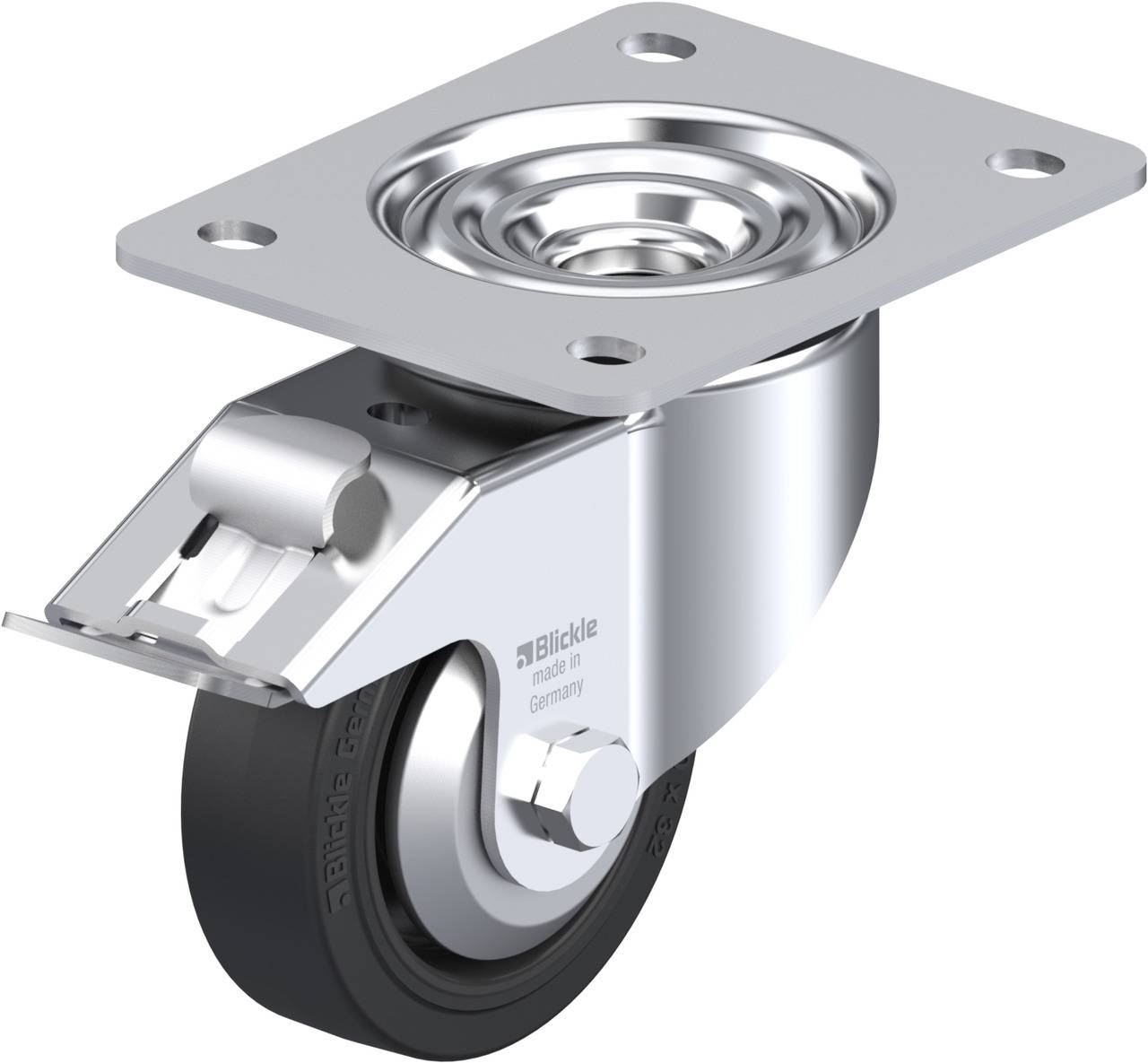 Blickle 750317 LK-POEV 100KA-3-FI-FA Kółko skrętne z hamulcem Średnica koła: 100 mm Maksymalne obciążenie: 200 kg 1 szt. - obrazek 1